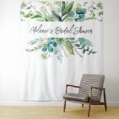 ユーカリエレガントプスグリーンブライダルシャワー背景 タペストリー (インサイチュ)