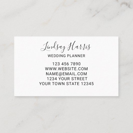 ユーカリエレガントプスグリーンリーウェディングプランナー 名刺 (裏面)