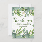 ユーカリエレガントプスグリーンリーサンキューカード サンキューカード (正面)