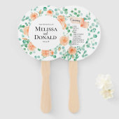 ユーカリエレガントプスグリーンリーピーチフローラプログラム ハンドファン (正面&裏面)