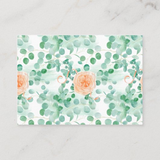 ユーカリエレガントプスグリーンリーピーチフローラ プレイスカード (裏面)