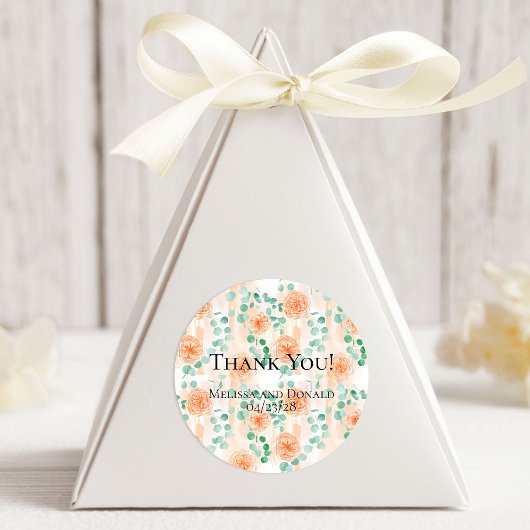 ユーカリエレガントプスグリーンリーピーチフローラ ラウンドシール