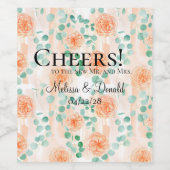 ユーカリエレガントプスグリーンリーピーチフローラ ワインラベル (シングルラベル)