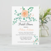 ユーカリエレガントプスグリーンリーピーチフローラ 招待状 (スタンド正面)