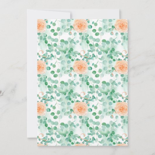 ユーカリエレガントプスグリーンリーピーチフローラ 招待状 (裏面)