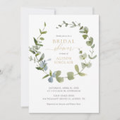 ユーカリエレガントプスグリーンリーブライダルシャワーインビタティ 招待状 (正面)