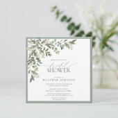 ユーカリエレガントプスグリーンリーブライダルシャワー 招待状 (スタンド正面)