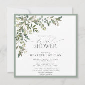 ユーカリエレガントプスグリーンリーブライダルシャワー 招待状 (正面)