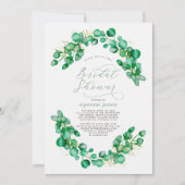 ユーカリエレガントプスグリーンリーブライダルシャワー 招待状 (正面)