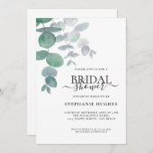 ユーカリエレガントプスグリーンリーブライダルシャワー 招待状 (正面/裏面)