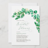 ユーカリエレガントプスグリーンリーブライダルシャワー 招待状 (正面)