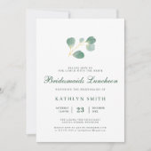 ユーカリエレガントプスグリーンリーブリデスメイドランチョン 招待状 (正面)