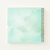 ユーカリエレガントプスグリーンリーベイビーシャワーゲストブック ノートブック (裏面)