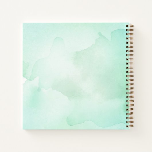 ユーカリエレガントプスグリーンリーベイビーシャワーゲストブック ノートブック (裏面)