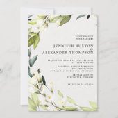 ユーカリエレガントプスグリーンリーリース結婚ズ 招待状 (正面)