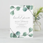 ユーカリエレガントプスグリーンリーリーフブライダルシャワー 招待状 (スタンド正面)