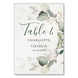 ユーカリエレガントプスグリーンリー素朴シック テーブルナンバー