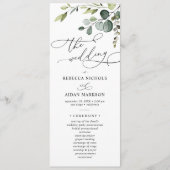 ユーカリエレガントプスグリーンリー結婚式 プログラム (正面)