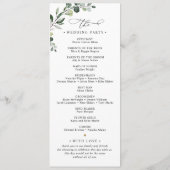 ユーカリエレガントプスグリーンリー結婚式 プログラム (裏面)