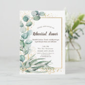 ユーカリエレガントプスグリーンリー金ゴールドリハーサルディナー 招待状 (スタンド正面)