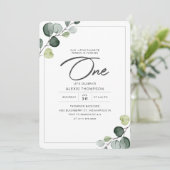 ユーカリエレガントプスグリーンリー1st誕生日パーティー 招待状 (スタンド正面)