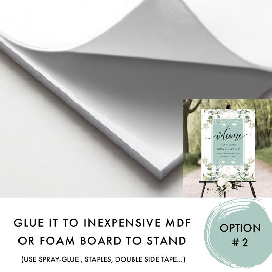 ユーカリエレガントプスグリーン歓迎グリーンサイン ポスター