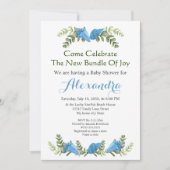 ユーカリエレガントプスシーシェルベイビーシャワー招待 (正面)