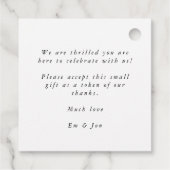 ユーカリエレガントプススクリプトサンキューメッセージカード フェイバータグ (裏面)