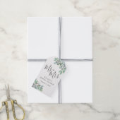 ユーカリエレガントプスタースブルーブライダルシャワー ギフトタグ (より糸付き)