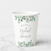 ユーカリエレガントプスタースブルーブライダルシャワー 紙コップ (裏面)