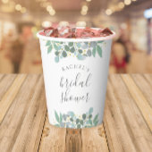 ユーカリエレガントプスタースブルーブライダルシャワー 紙コップ