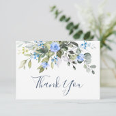 ユーカリエレガントプスターブルーバラグリーンリーボホ サンキューカード (スタンド正面)