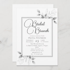 ユーカリエレガントプスフレームブライダルブランチシャワー 招待状