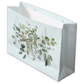 ユーカリエレガントプスブランチ植物発塵グリーン ラージペーパーバッグ (正面アングル)