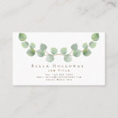 ユーカリエレガントプスリーフグリーン金ゴールドどんな仕事 名刺 (正面)