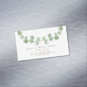 ユーカリエレガントプスリーフグリーン金ゴールド任意の職業 マグネット名刺 (インサイチュ)