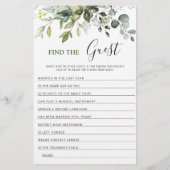 ユーカリエレガントプス両面ブライダルシャワーゲーム (裏面)