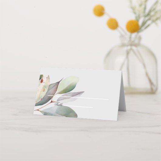 ユーカリエレガントプス折り座席表 プレイスカード (正面)