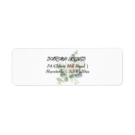 ユーカリエレガントプス植物性差出人住所ラベル ラベル