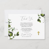 ユーカリエレガントプス正教会キリスト教葬儀 サンキューカード (正面)