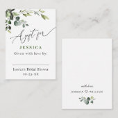 ユーカリエレガントプス水彩表示シャワー エンクロージャーカード (正面/裏面)