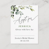 ユーカリエレガントプス水彩表示シャワー エンクロージャーカード (正面)