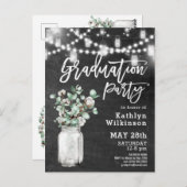 ユーカリエレガントプソンジャール卒業招待状 ポストカード (正面/裏面)