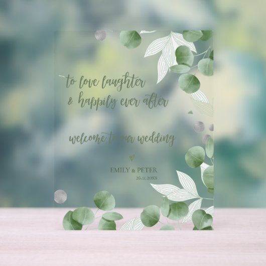 ユーカリエレガントプタスの脚本が私たちの手に入結婚る アクリルサイン (ニュートラル)