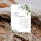 ユーカリエレガントプタスウェディング日付カードを保存 セーブザデート