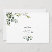 ユーカリエレガントプタスウォーターカラーブライダルブランチ 招待状 (裏面)