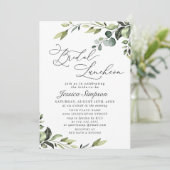 ユーカリエレガントプタスウォーターカラーブライダルルンチョン 招待状 (スタンド正面)