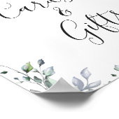 ユーカリエレガントプタスカードとギフト結婚のサイン ポスター (角)