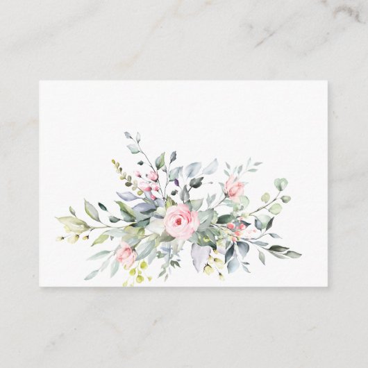 ユーカリエレガントプタスギフトブライダル表示シャワー エンクロージャーカード (裏面)