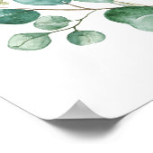 ユーカリエレガントプタスグリーナリーウェルカムサイン ポスター (角)